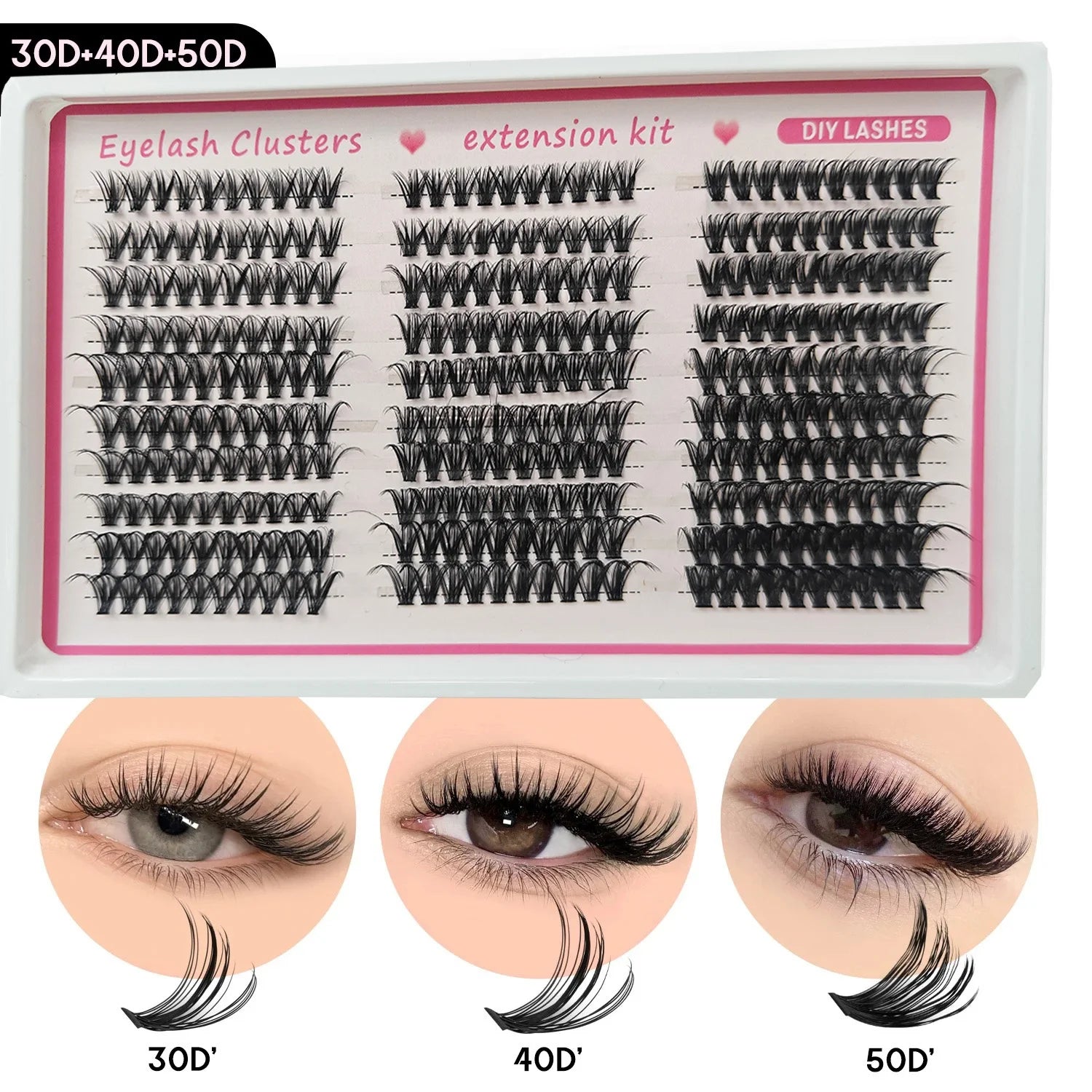 DIY Lash Clusters Kit Cat Lashes 300Pcs