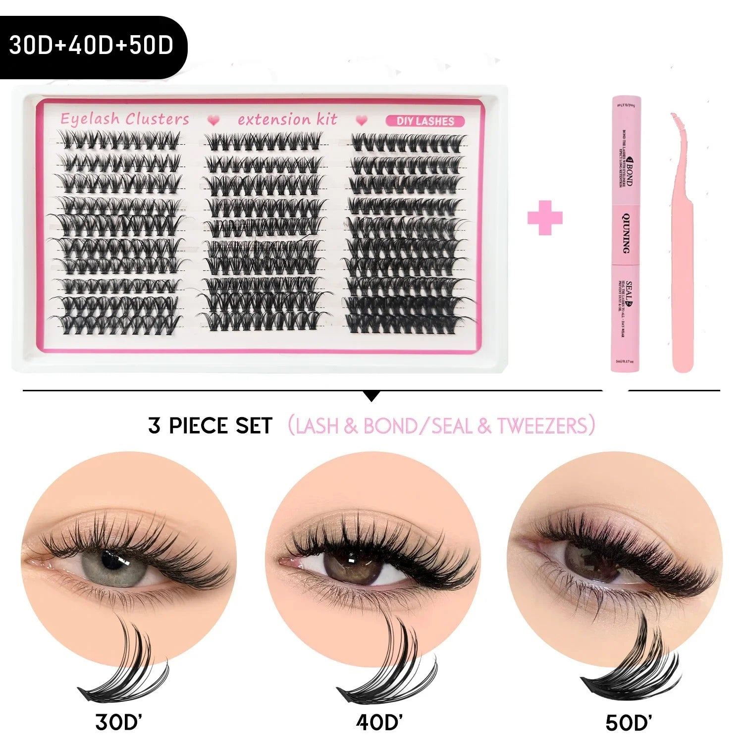 DIY Lash Clusters Kit Cat Lashes 300Pcs