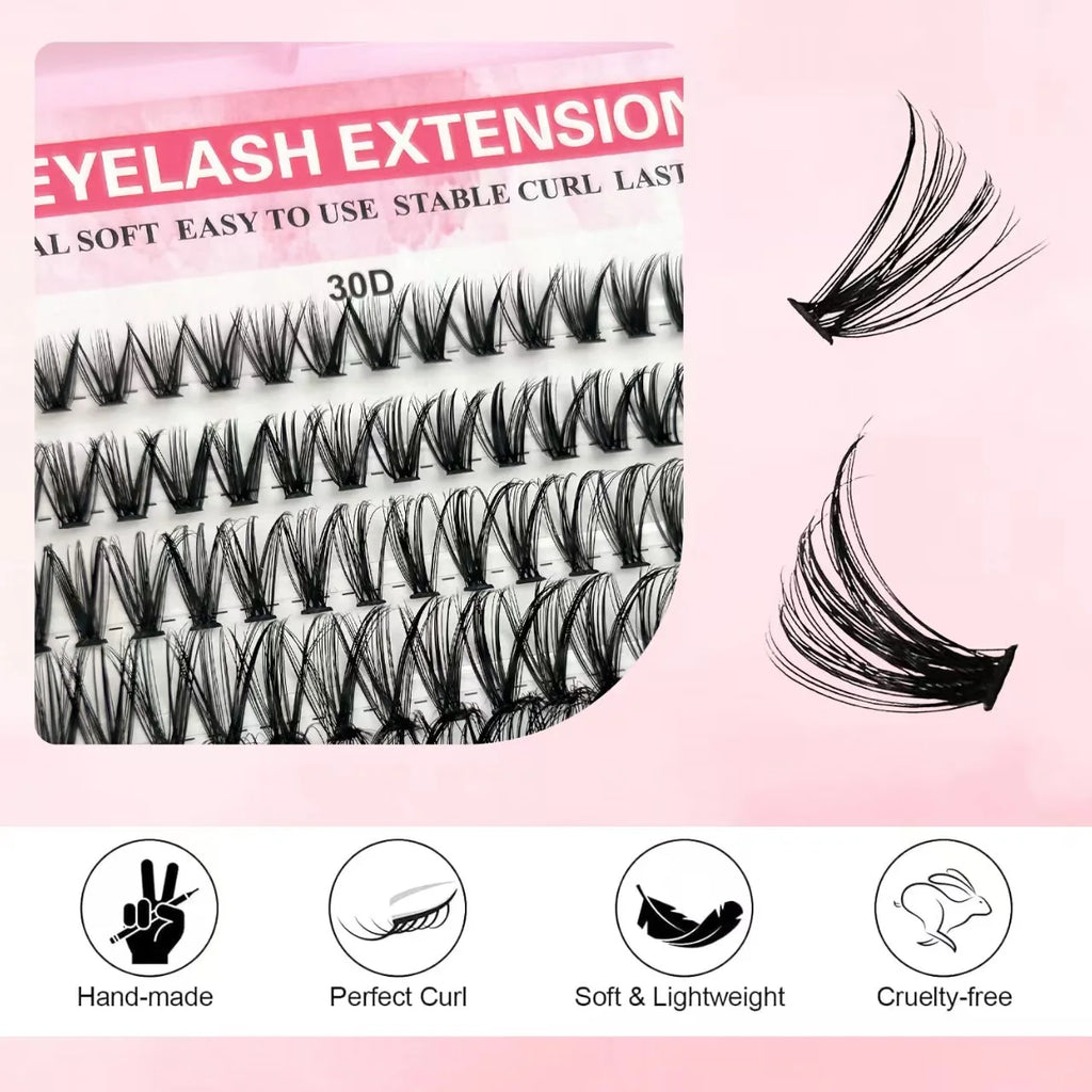 DIY Lash Clusters Kit Cat Lashes 300Pcs