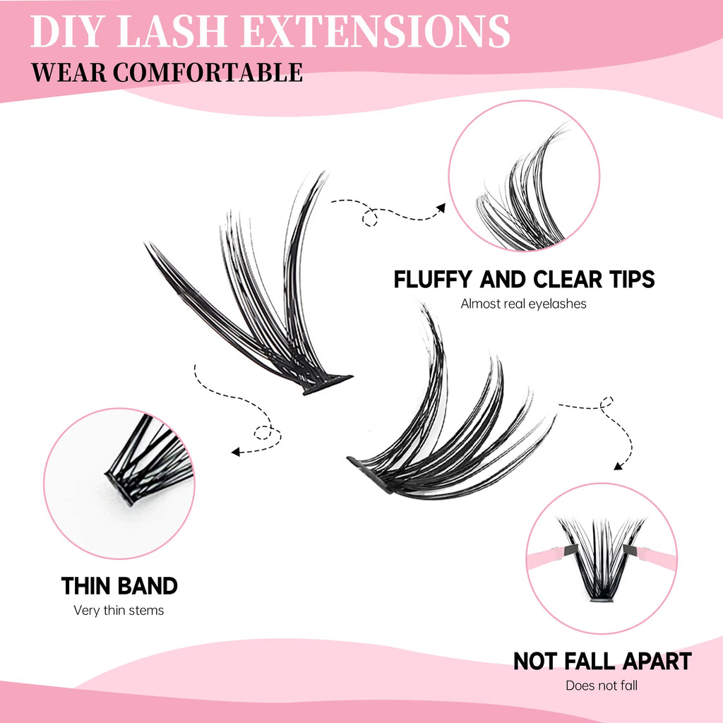 DIY Lash Kit 200 PCS Lash Clusters 