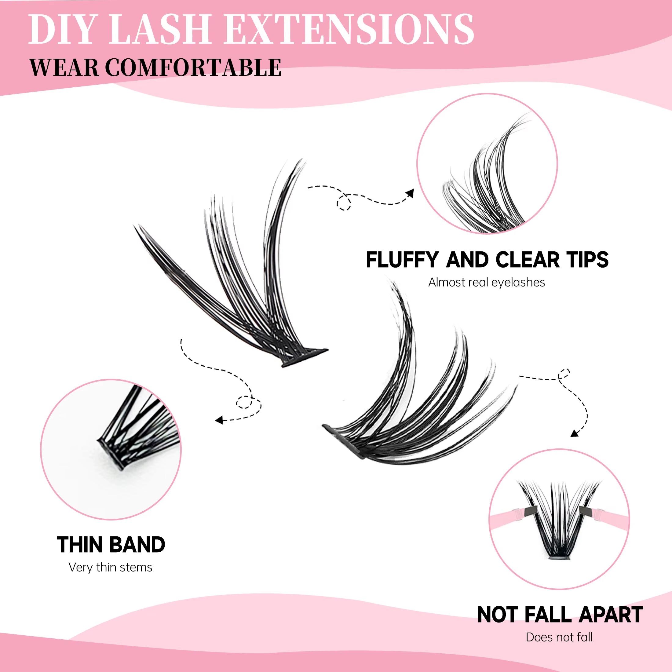 DIY Lash Kit 200 PCS Lash Clusters 