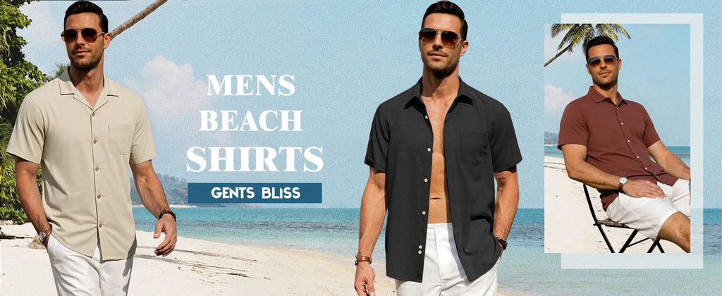 Men Linen Shirts Casual Short Sleeve Button down Shirts for Men Beach Tops with Pocket