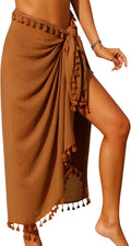 Women Semi-Sheer Swimwear Cover Ups Short Skirt with Tassels