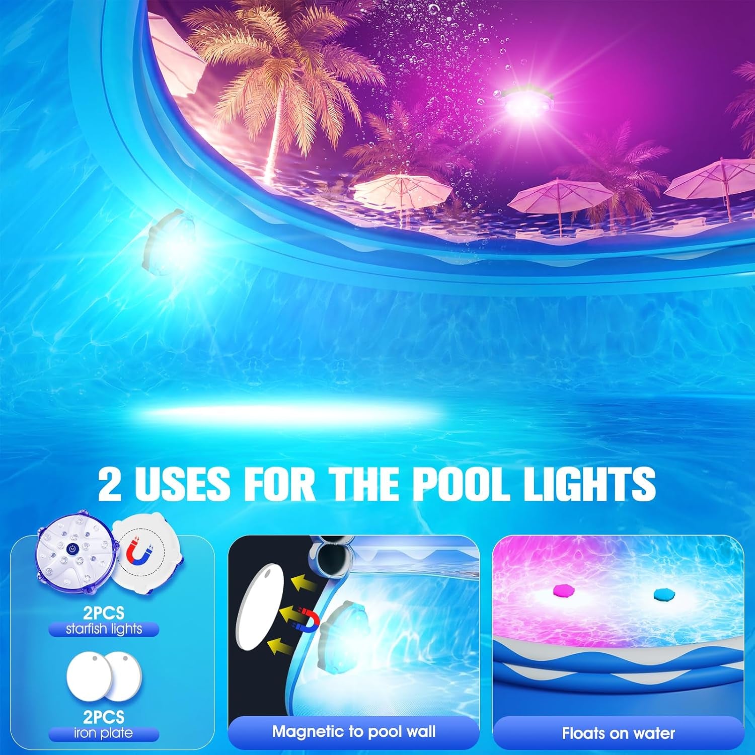  Ground Swimming Pool 8Ftx30In with Lights