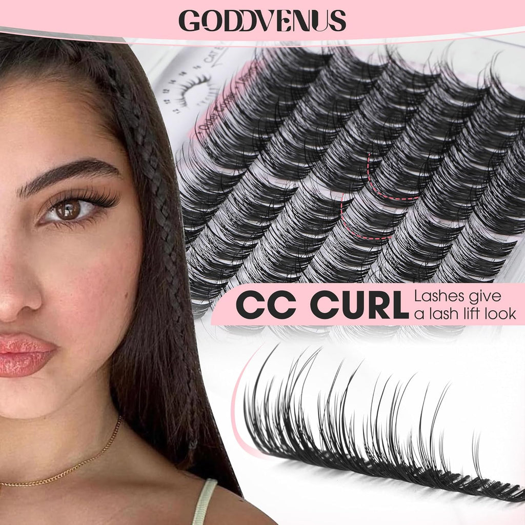 DIY Wispy Natural Lash Clusters Kit 12-14-16Mm CC Curl