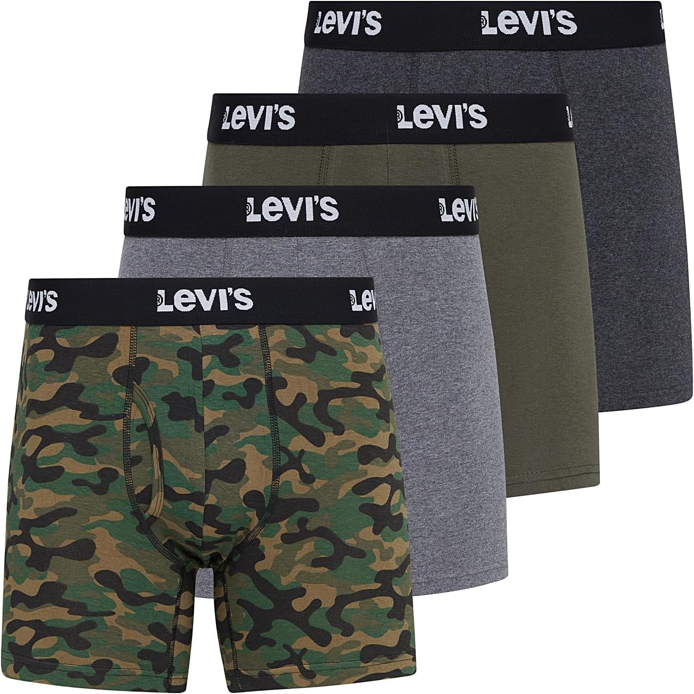 Mens Boxer Briefs Breathable Stretch Underwear 4 Pack