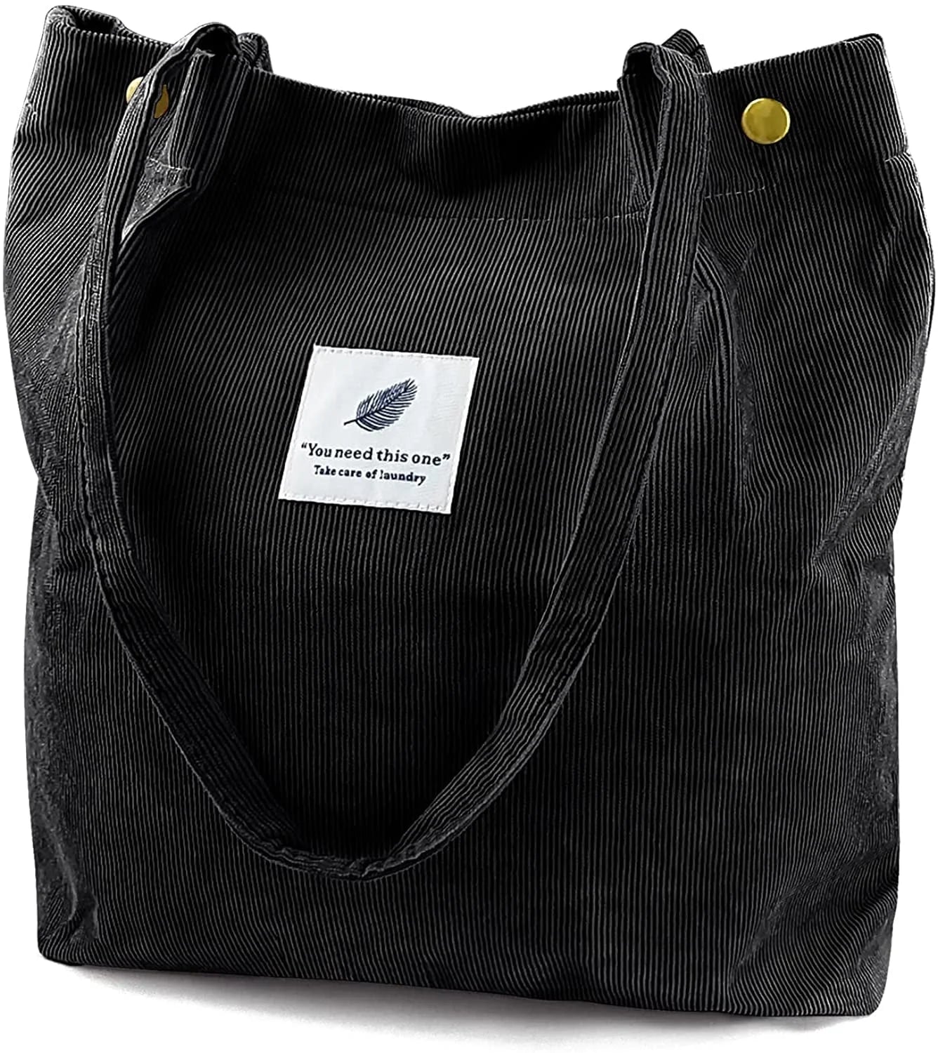 Corduroy Tote Bag(Black)