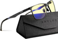 Blue Light Glasses Men, Relieve Eyestrain and Eye Protection, Al-Mg Metal Computer Blue Light Blocking Glasses