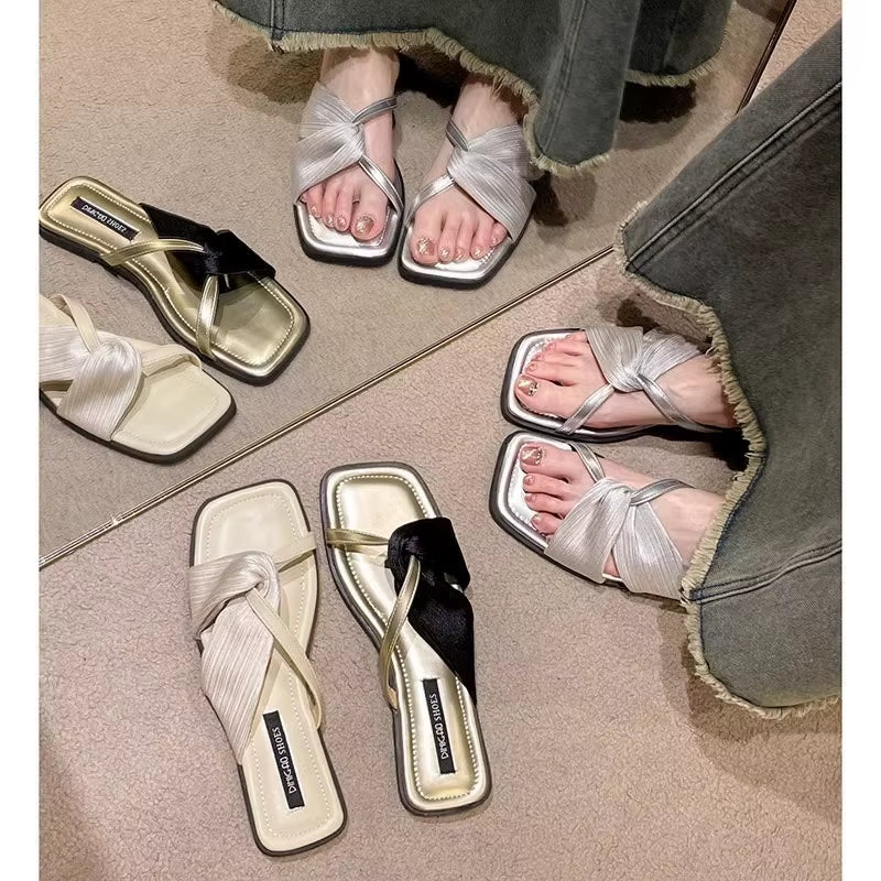 High-End Women'S Summer Collection Super Hot Small Fragrant Sandals Skirts Fashion Trend Internet Flip-Flops for Slippers