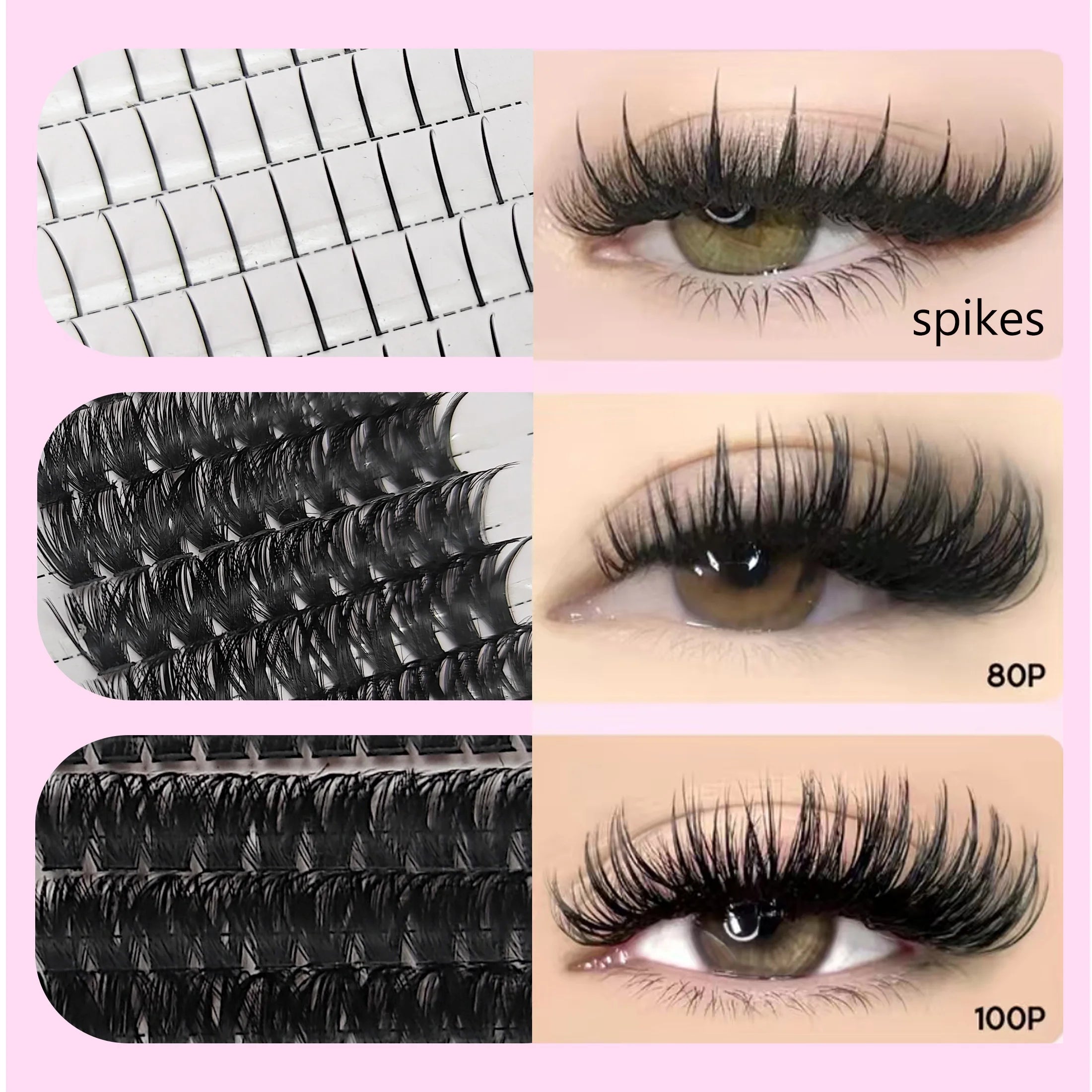 DIY Lash Clusters Kit Cat Lashes 300Pcs