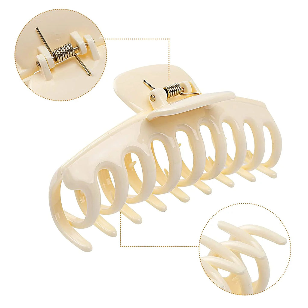8 Pack Large Hair Claw Clips Matte (4.3 Inch)