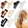 8 Pack Large Hair Claw Clips Matte (4.3 Inch)
