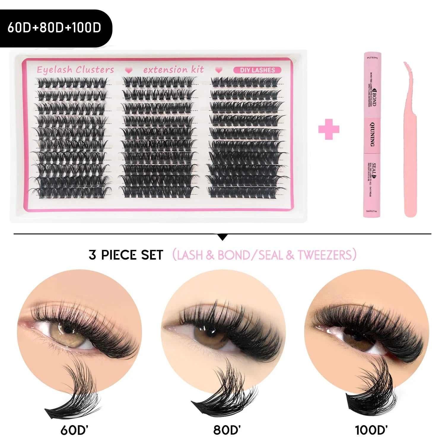 DIY Lash Clusters Kit Cat Lashes 300Pcs