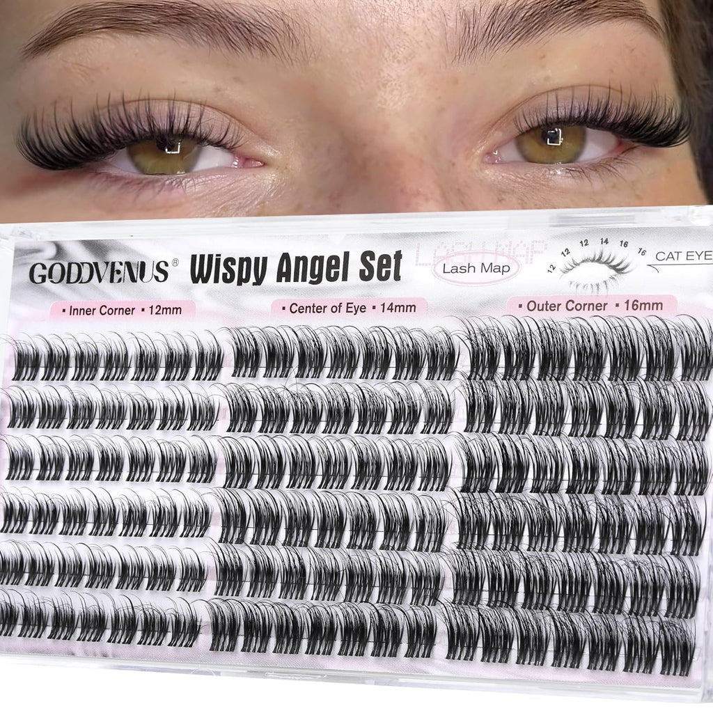 DIY Wispy Natural Lash Clusters Kit 12-14-16Mm CC Curl