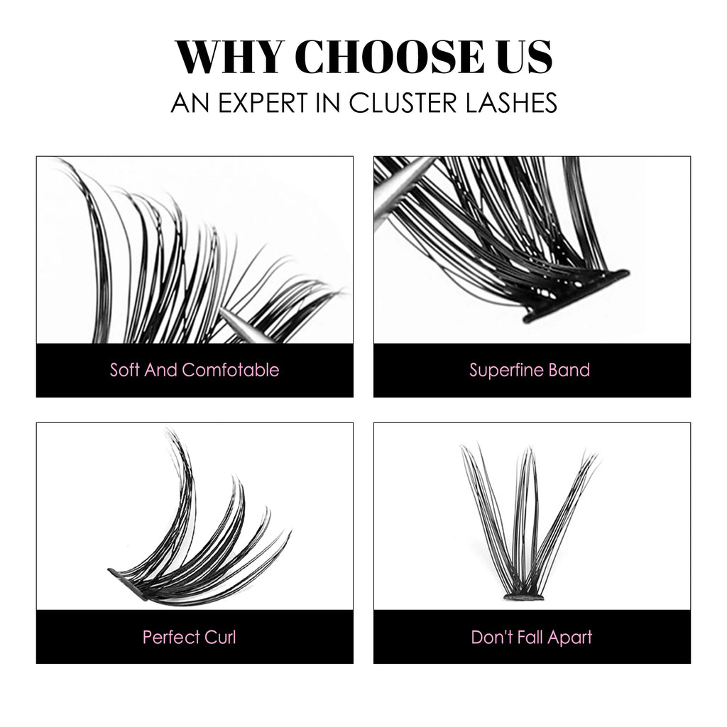 DIY Lash Kit 200 PCS Lash Clusters 