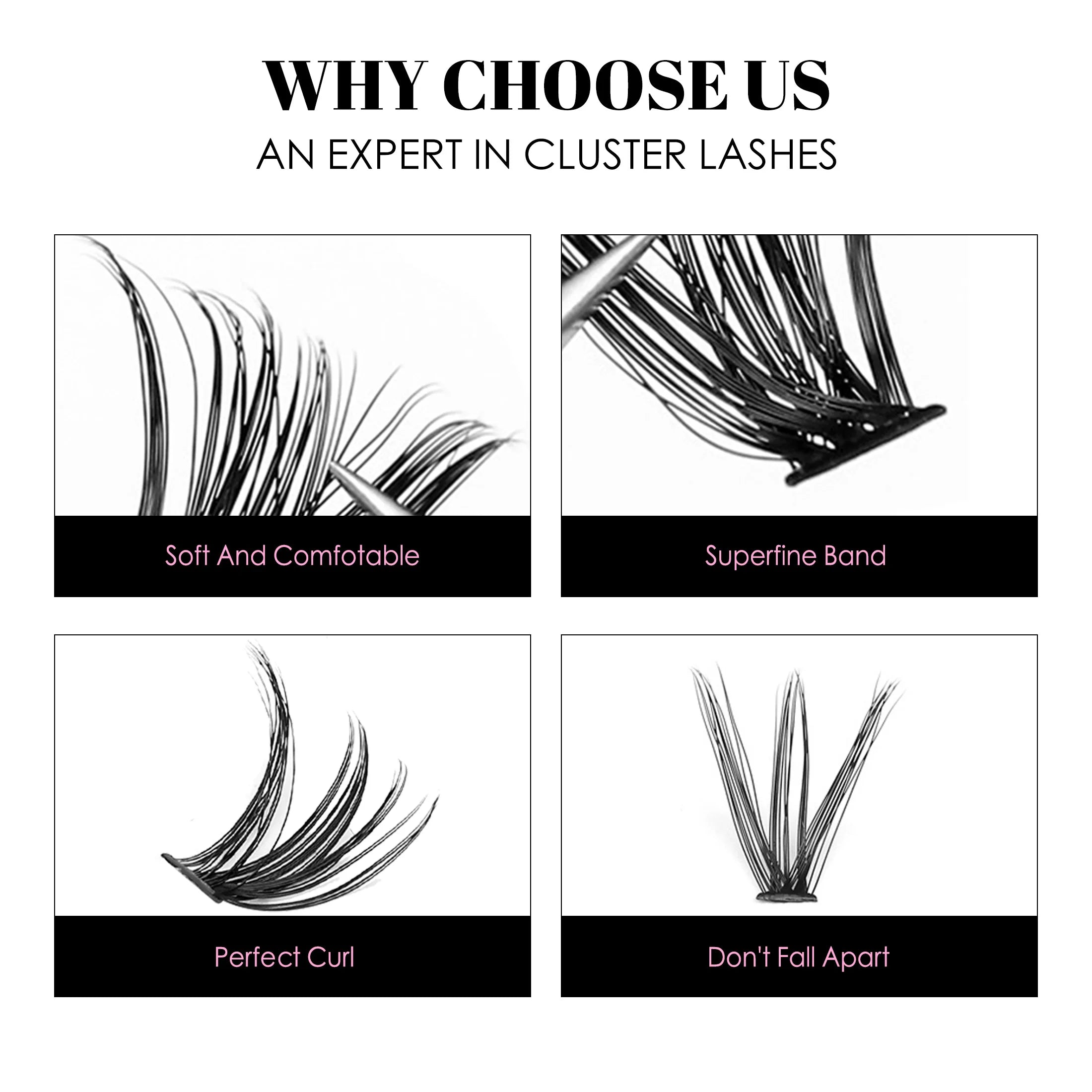 DIY Lash Kit 200 PCS Lash Clusters 