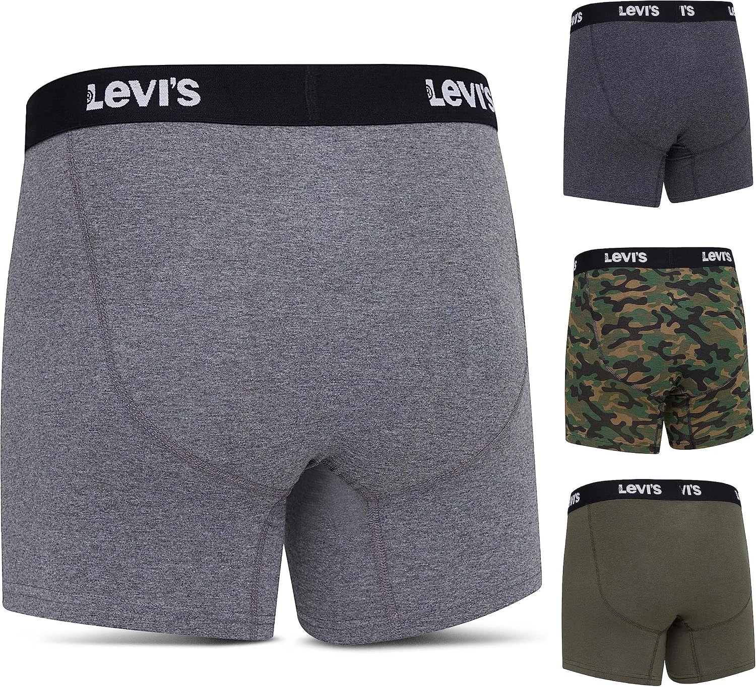 Mens Boxer Briefs Breathable Stretch Underwear 4 Pack