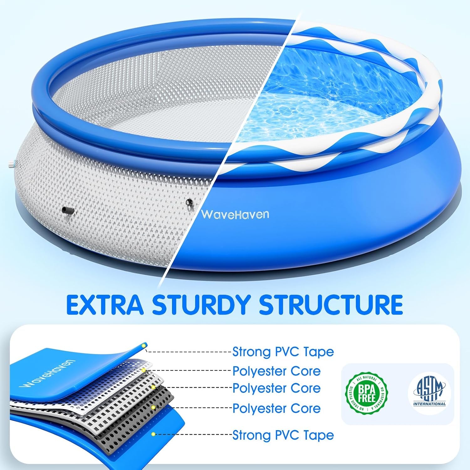  Ground Swimming Pool 8Ftx30In with Lights
