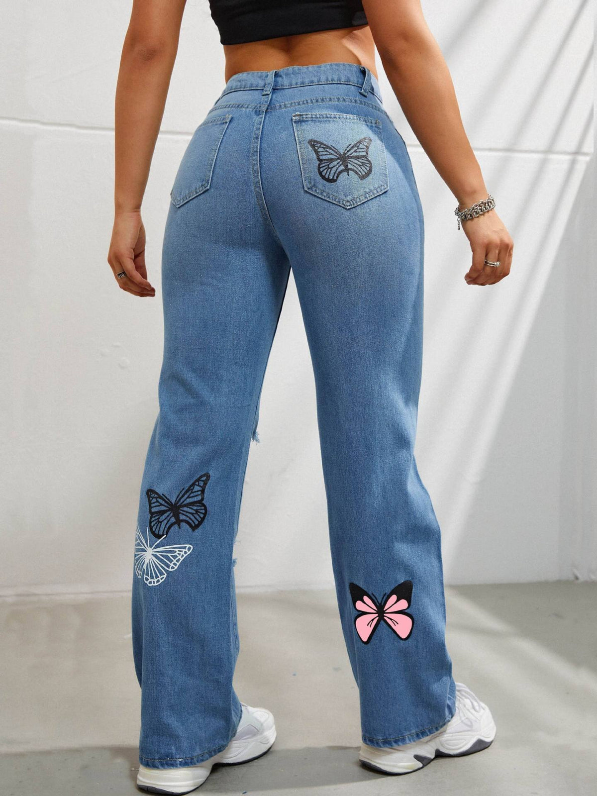 High Waisted Straight Leg Jeans for Women