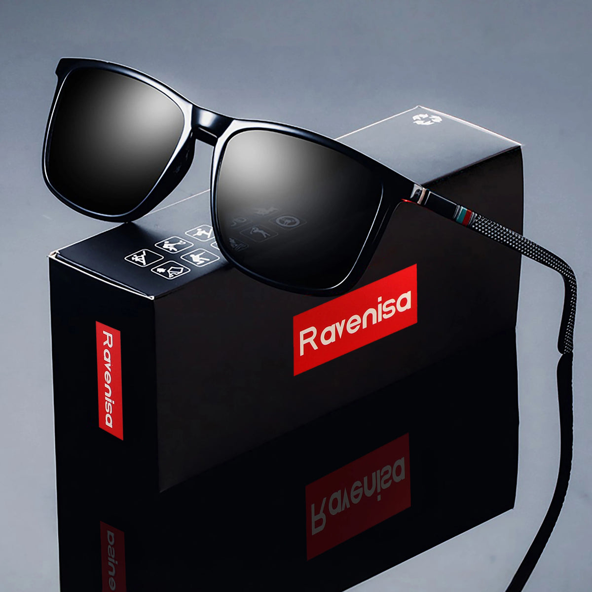 Fashion Square Polarized Sunglasses Man Driving Fishing Luxury Brand Designer UV400 Eyewear