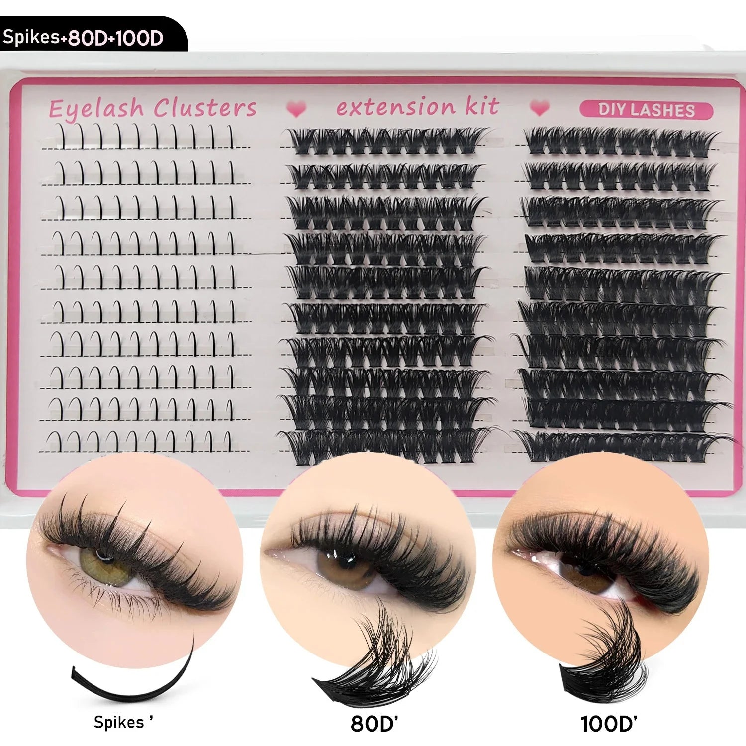 DIY Lash Clusters Kit Cat Lashes 300Pcs