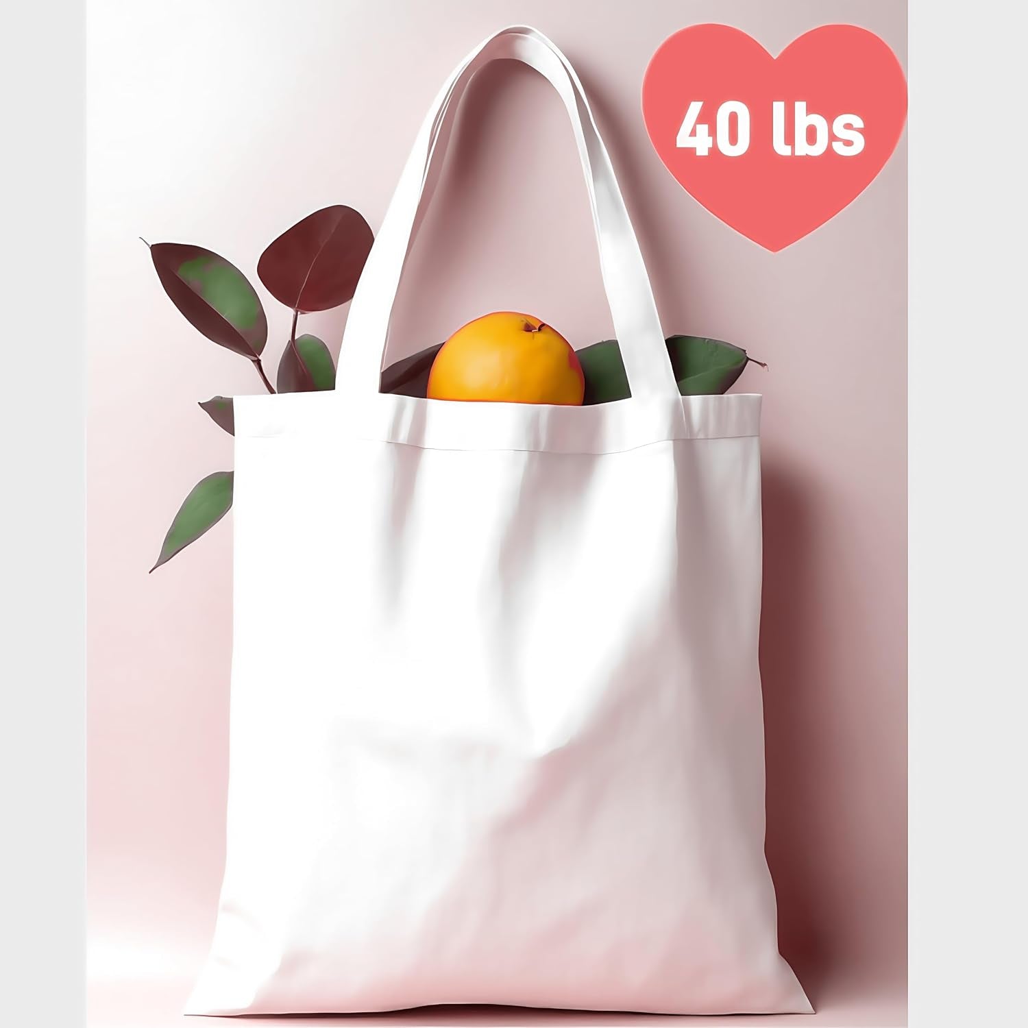 Canvas Tote Bag (white) - 2 Pack