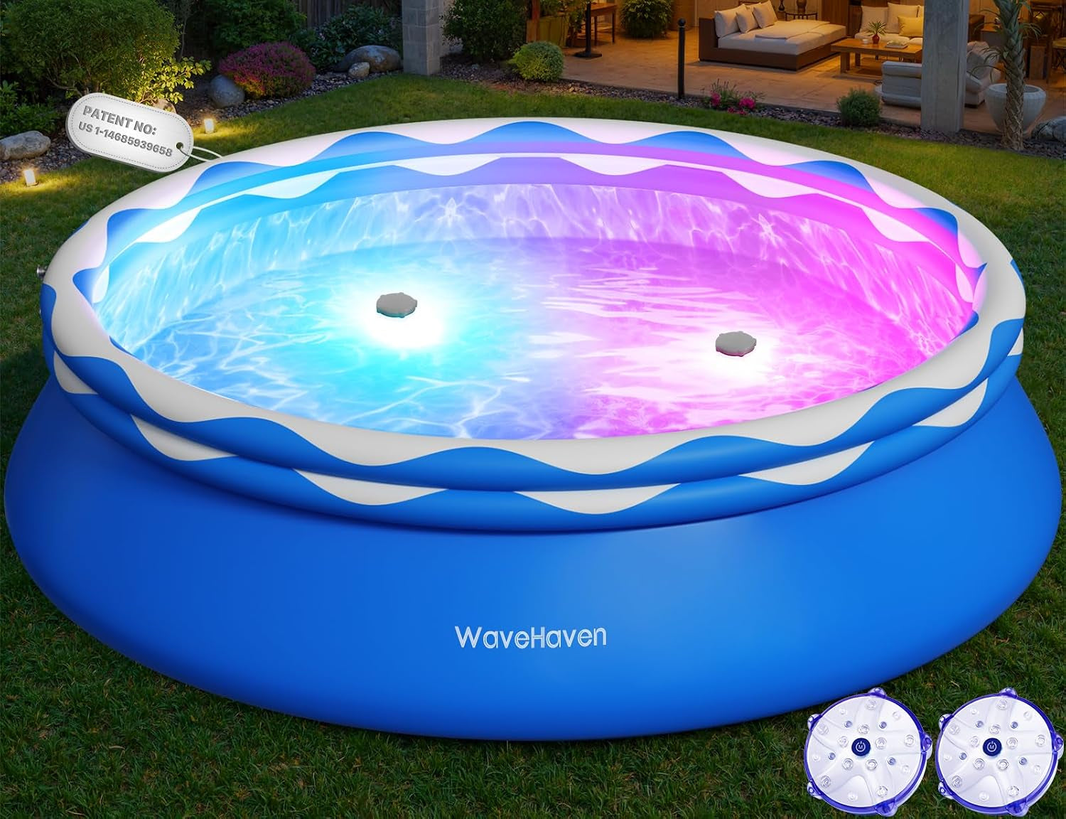  Ground Swimming Pool 8Ftx30In with Lights