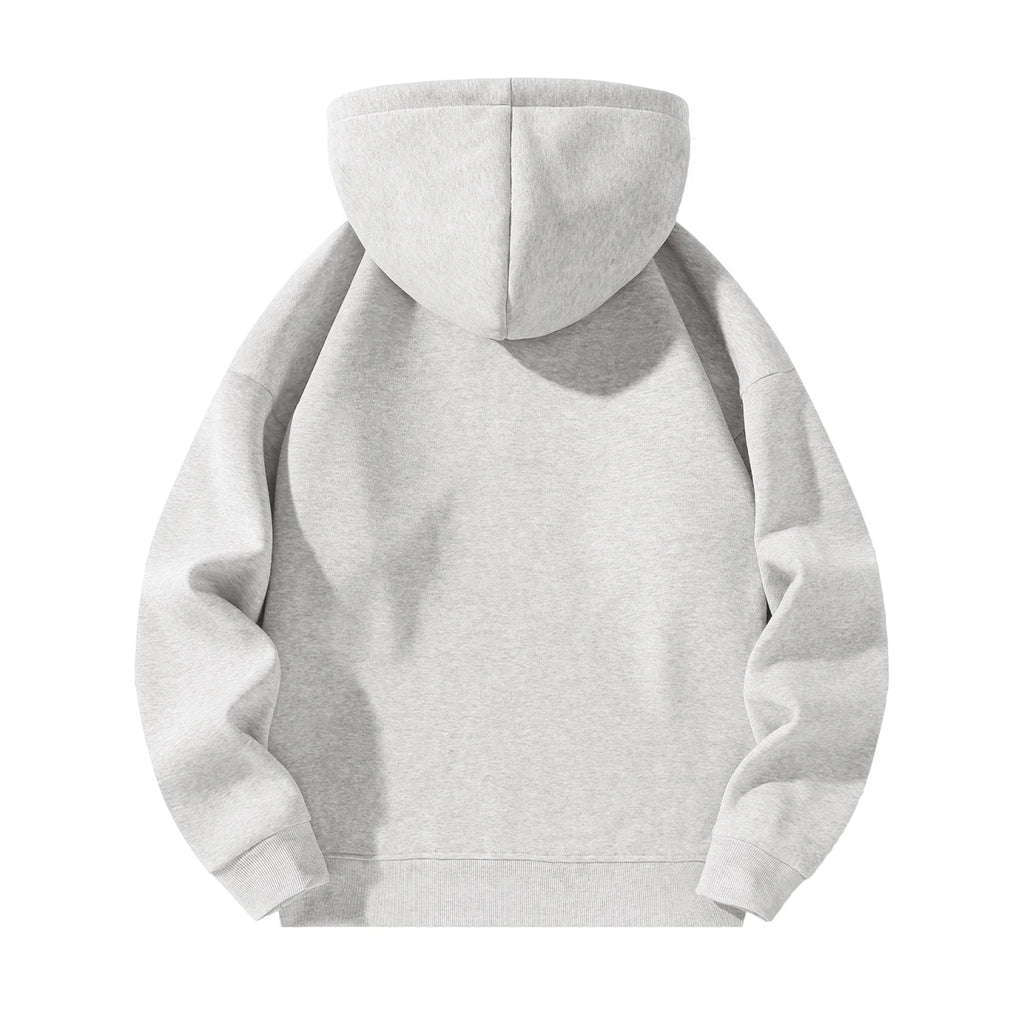 Men'S Quarter Zip Hoodies White 2XL