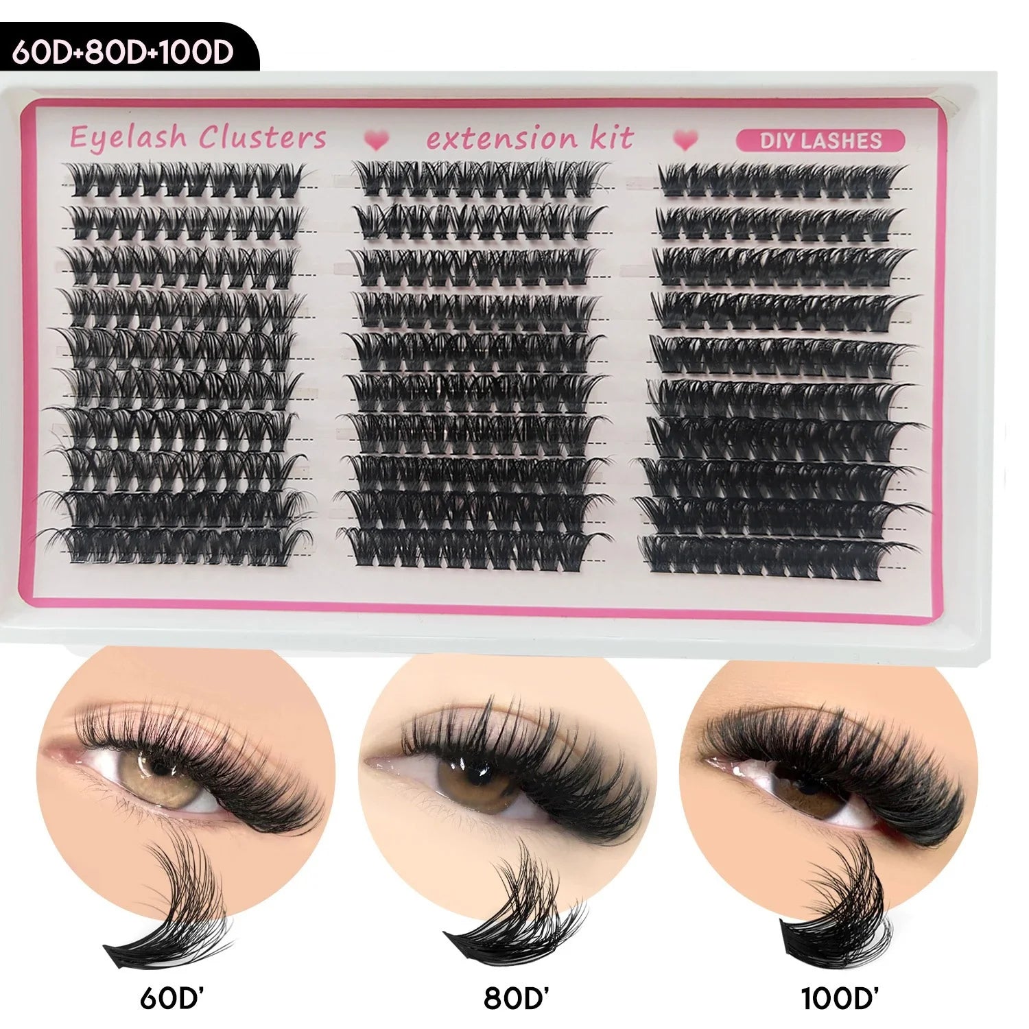 DIY Lash Clusters Kit Cat Lashes 300Pcs