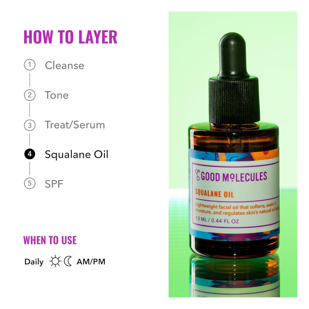 Squalane Oil - 100% Natural Squalane Oil Non-Greasy Moisturizer for Face, Skin, and Hair - Skin Firming, Ultra Hydrating Facial Skin Care