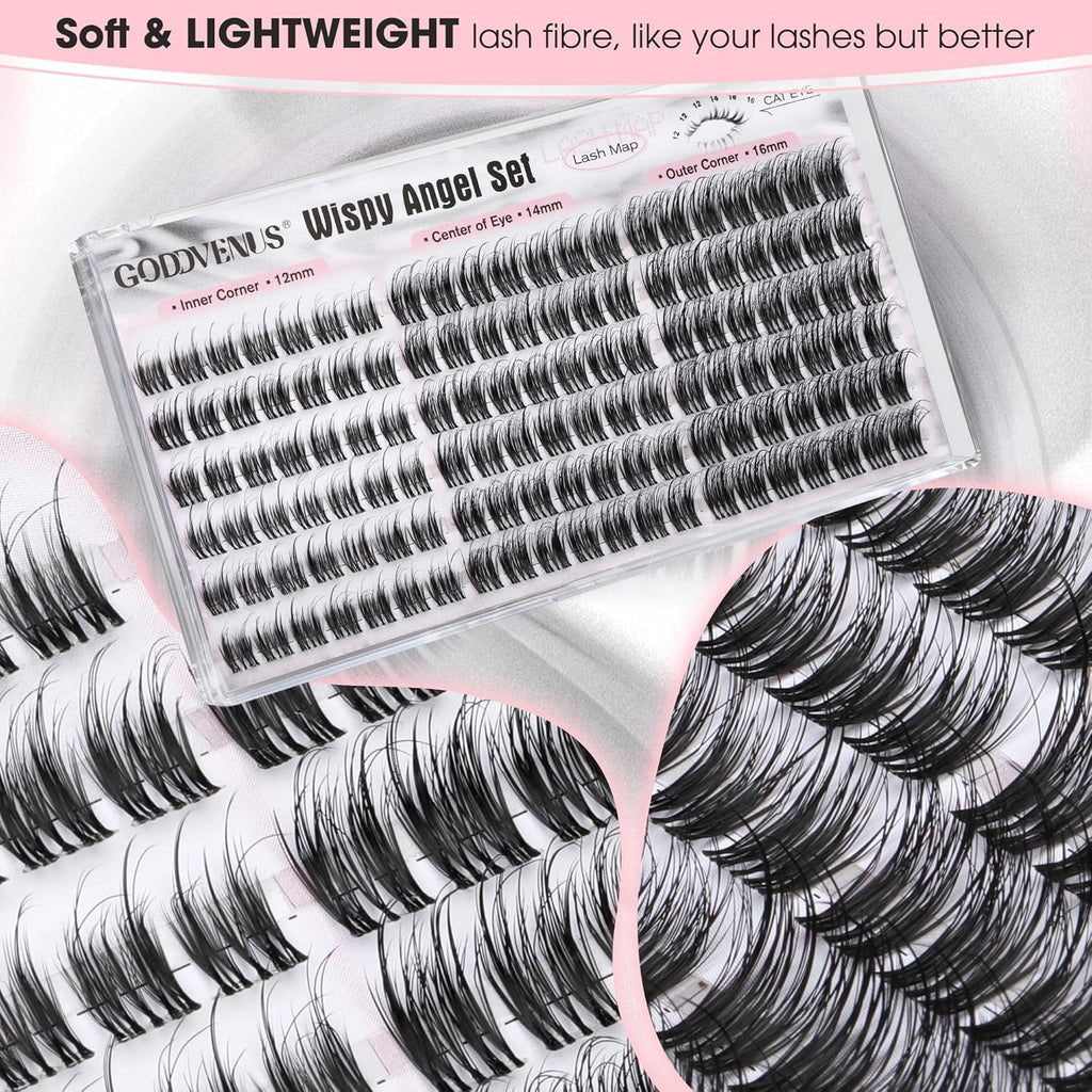 DIY Wispy Natural Lash Clusters Kit 12-14-16Mm CC Curl