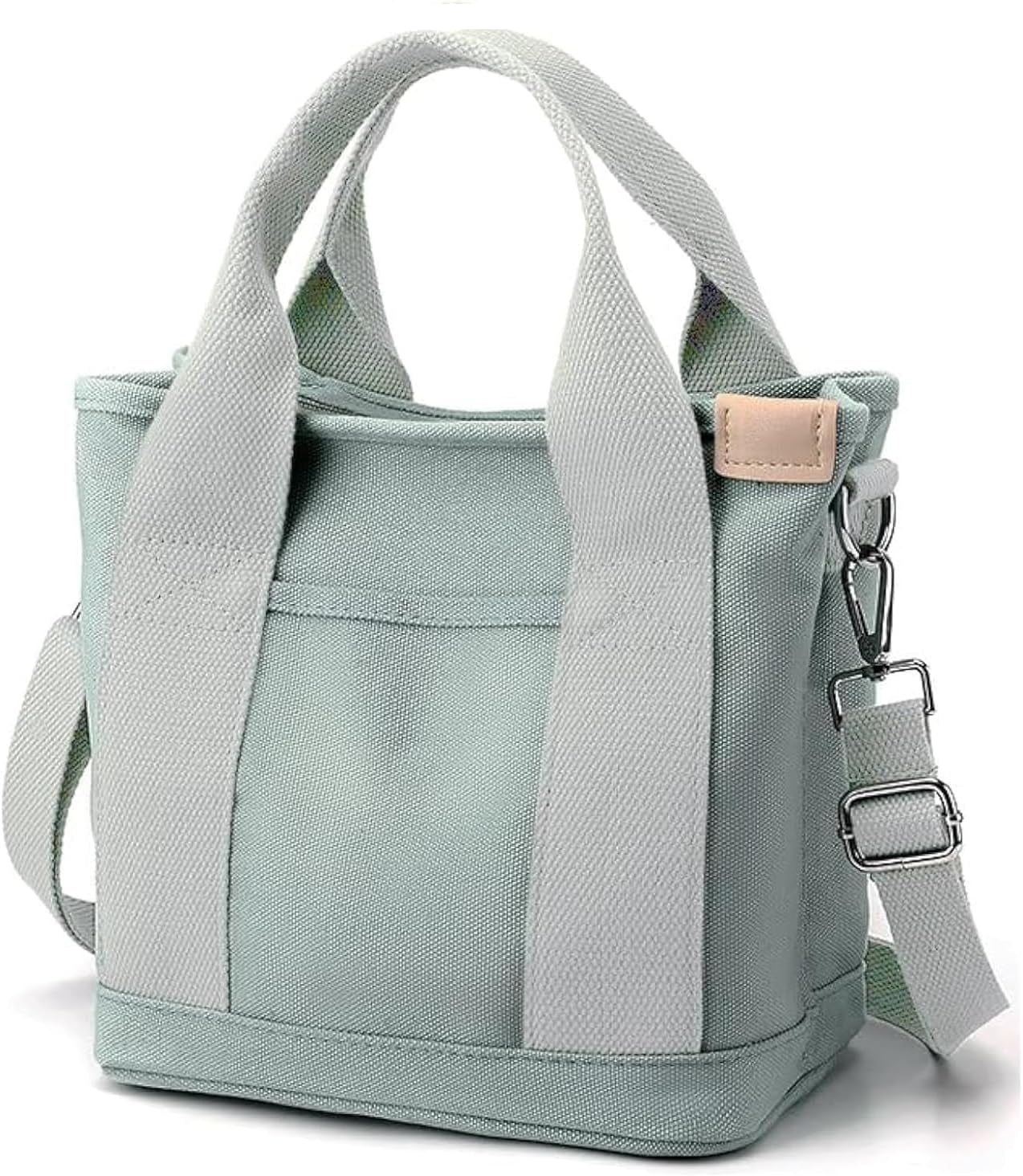 Crossbody Tote Bag with Zipper (Green)