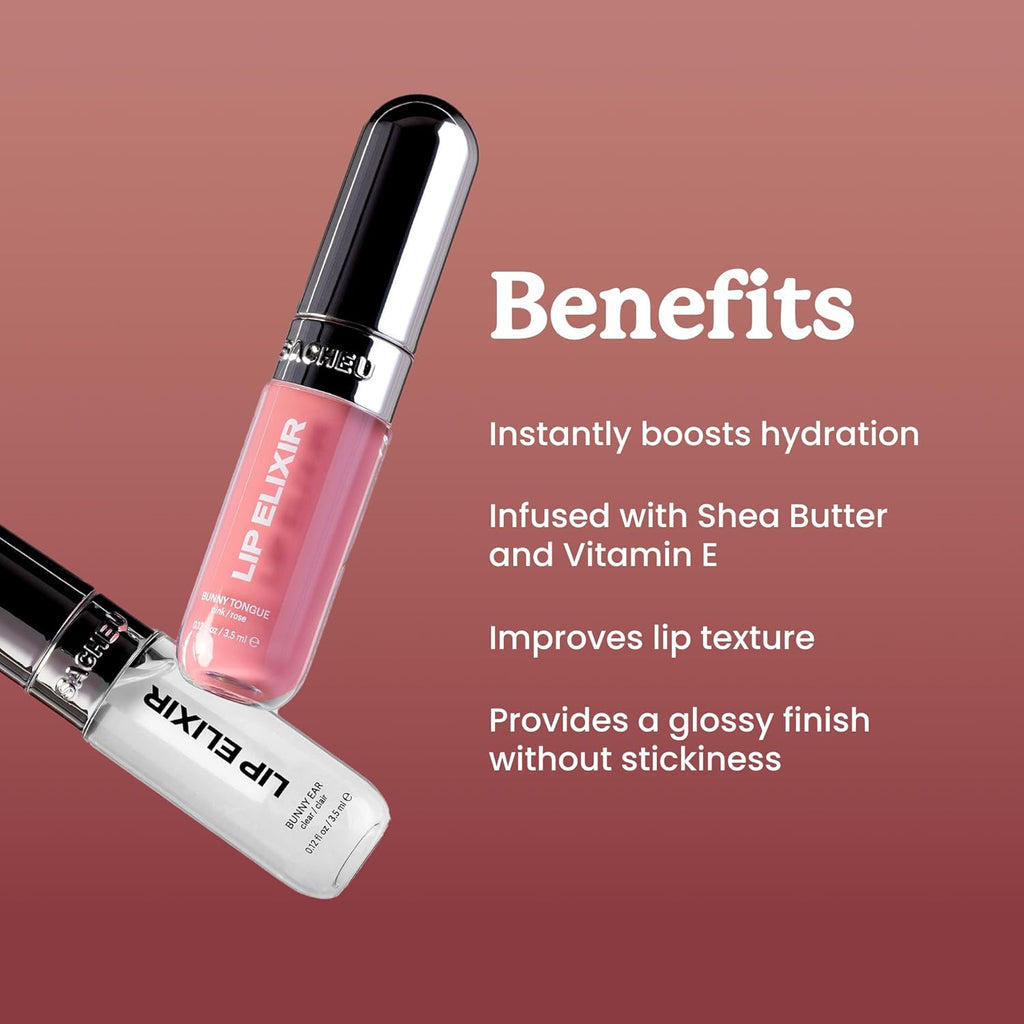 Elixir Hydrating Lip Plumping Gloss Enriched with Collagen (Bunny Tongue)