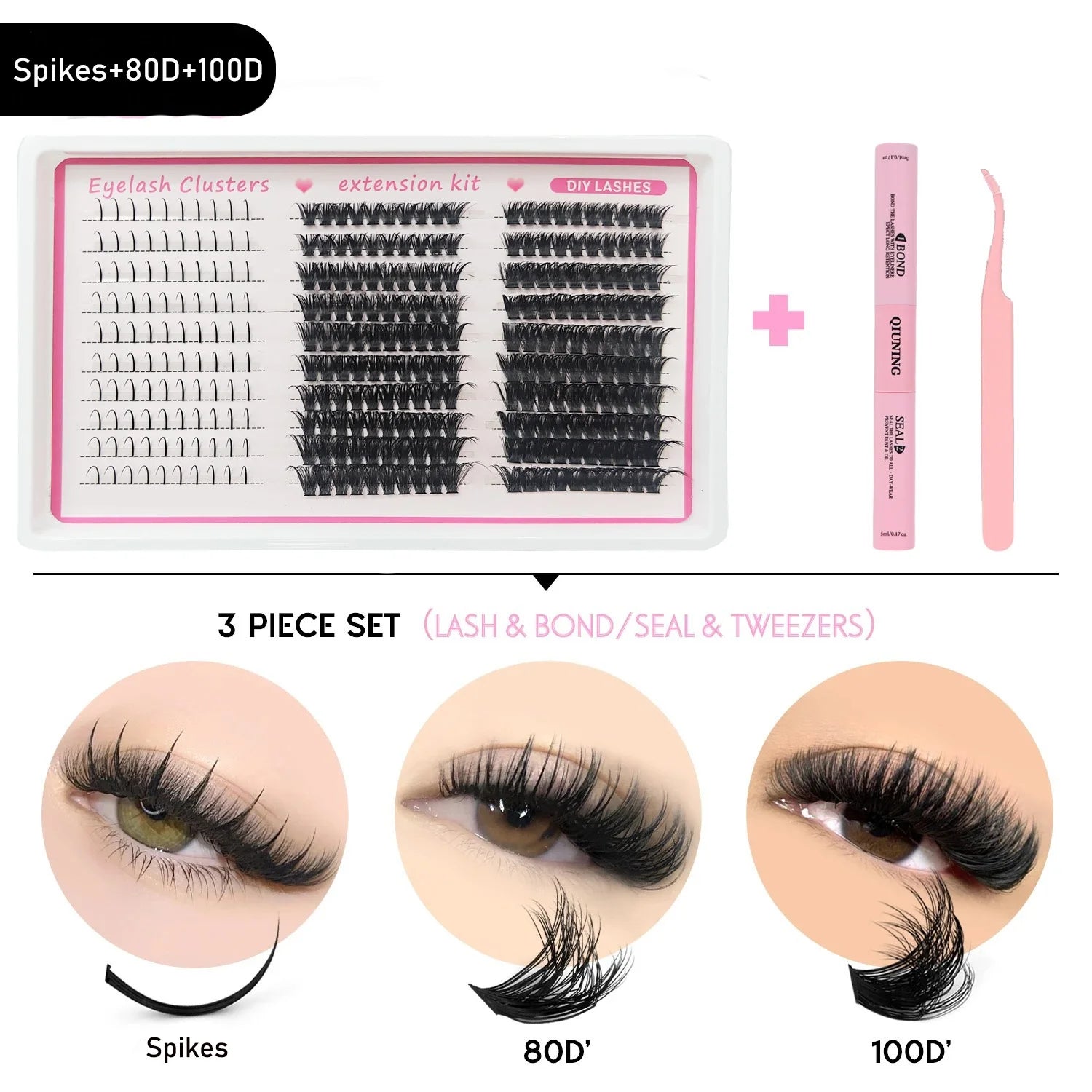 DIY Lash Clusters Kit Cat Lashes 300Pcs