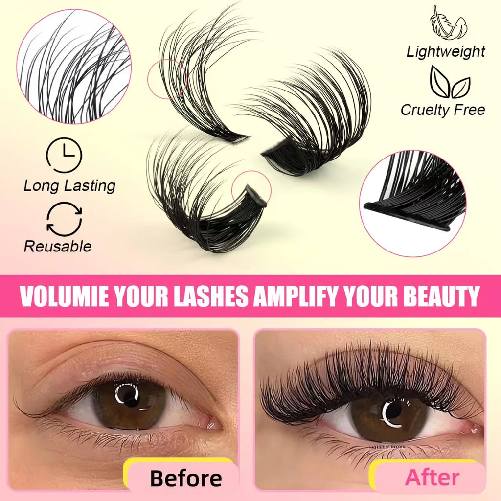 DIY Lash Clusters Kit Cat Lashes 300Pcs