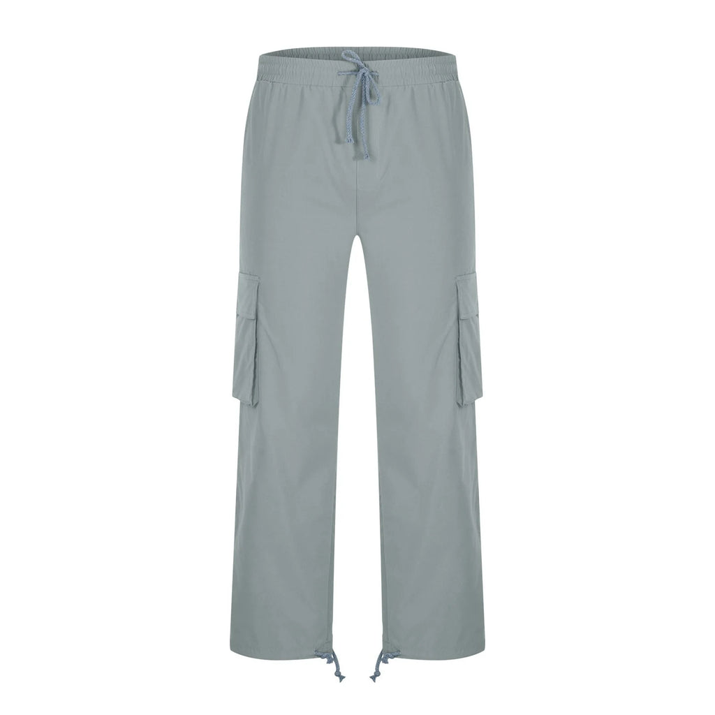 Cargo Pants for Men Relaxed Fit Causal Slim Beach Work Streetwear Khaki Baggy Pants with Zipper Pockets